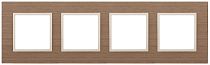 Рамка ЭРА Elegance 14-5304-07  для выключателей и розеток четверная дерево ясень