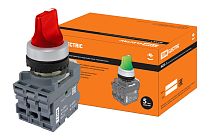 Переключатель на 2 положения с фиксацией M2SS1-21R короткая ручка(LED) d22мм/220B 1з+1р красный TDM Переключатель на 2 положения с фиксацией M2SS1-21R короткая ручка(LED) d22мм/220B 1з+1р красный TDM