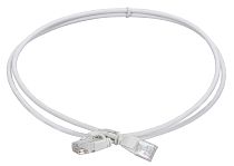 ITK Коммутационный шнур кат.5E UTP LSZH 2м slim язычок бел. IEK
