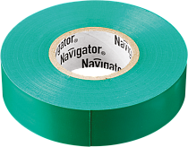 Изолента ПВХ NIT-A19-20/G зелёная рулон 20м Navigator
