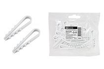 Дюбель-хомут ДХК-25 для круглого кабеля 19-25мм нейлон белый (100шт)  TDM