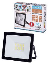 Прожектор светодиодный СДО-04-030Н-Ф (с фотореле) 30 Вт, 6500 К, IP65, черный, Народный TDM