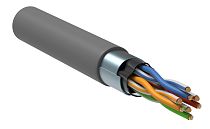 Кабель витая пара F/UTP кат. 5E 4 пары PVC 1м серый GENERICA IEK