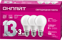Лампа ОНЛАЙТ 90 605 OLL-A60-13-230-4K-E27-PACK3