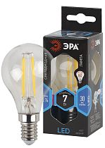 Лампа светодиодная ЭРА F-LED P45-7W-840-E14 филамент шар нейтральный белый свет