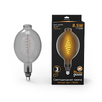 Лампа светодиодная Gauss Filament BT180 E27 8,5Вт Gray 165lm 1800K