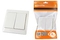 Выключатель 2 кл. 10А белый "Ильмень"  TDM