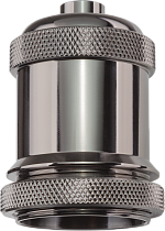 Патрон электрический Navigator NLH-V01-005-E27 подвесной металлический черный хром