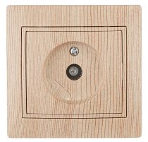 Розетка телевизионная одиночная Intro Plano 1-301-11 скрытой установки сосна