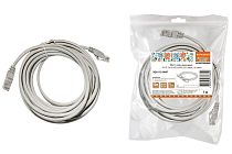 Патч-корд народный U/UTP Cat 5e 4PR 24AWG PVC, литой 7 м, серый TDM