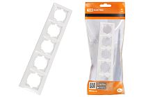 Рамка 5-ти постовая горизонтальная белая "Лама"  TDM