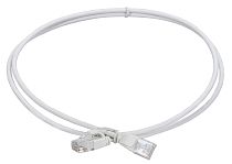ITK Коммутационный шнур кат.5E UTP LSZH 1м slim язычок бел. IEK