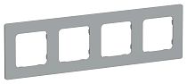 FLITE Рамка 4-местная РУ-4-К-ФлС серый IEK
