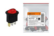 Клавишный переключатель круглый MIRS-101-3-R красный с подсветкой 2 положения 1з  TDM