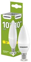 Лампа светодиодная C35 свеча 10Вт 230В 3000К E14 GENERICA IEK