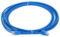 ITK Коммутационный шнур кат.5E UTP LSZH 5м slim язычок син. IEK