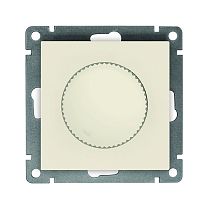 Светорегулятор (Диммер) UNIVERSAL серия "Афина", скрытой установки, 3А, 220В, 500Вт, слоновая кость (ivory) (еврослот)