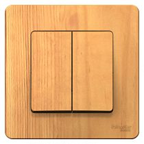 Blanca скрытая установка Ясень Переключатель 2 клавишный , 10А Systeme Electric (Schneider Electric)