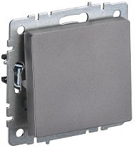 BRITE Выключатель 1-клавишный 10А ВС10-1-0-БрС сталь  IEK