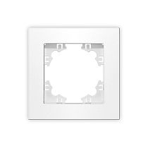 Рамка одноместная горизонтальная UNIVERSAL серия "Афина" белая (еврослот)