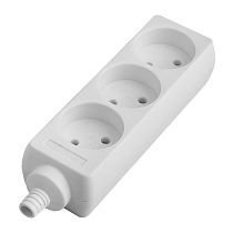 Розеточная колодка GSB-16-3-G-S-IP20 Easy, 16А, 3 места, с заземлением, с выключателем, IP20