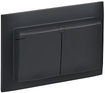 SKANDY Розетка 2-местная и крышкой 16А в сборе IP44 SK-R12G графит IEK