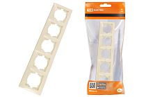 Рамка 5-ти постовая горизонтальная сл. кость "Лама"  TDM