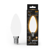 Лампа светодиодная Gauss Filament Свеча OPAL E14 5Вт 420lm 2700К