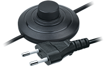 Шнур сетевой с выключателем NPS-FS01-170-2x0.5-BL 1.7м черный Navigator