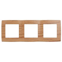 Рамка для выключателей и розеток тройная ЭРА 12 12-5003-09 пластик дуб