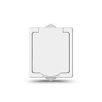 Розетка одноместная с крышкой серия "Аллегро", IP-54, с/з, з/ш, о/у, 16А, 220В, белая (е UNIVERSAL