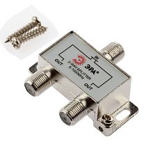 Делитель ТВ ЭРА  D-F-01 2 ответвления под F разъём 5-1000 МГц Делитель ТВ ЭРА  D-F-01 2 ответвления под F разъём 5-1000 МГц