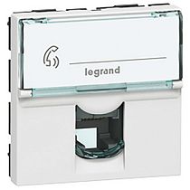 Розетка телеф RJ12 два модуля Mosaic Legrand