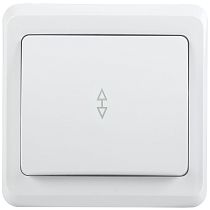 Выключатель проходной одноклавишный 1п СП Вега 10А IP20 ВСп10-1-0-ВБ белый  IEK