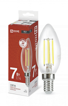Лампа светодиодная LED-СВЕЧА-deco 7Вт 230В Е14 4000К 810Лм прозрачная IN HOME