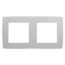 Рамка ЭРА 12 12-5002-01 для выключателей и розеток двойная  пластик белый