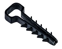 Дюбель-хомут 6х14мм для плоского кабеля нейлон черный (25шт/упак)  IEK