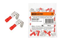 Разъем плоский изолированный ответвительный РпИо 1,5-7-0,8 красный (100 шт)  TDM