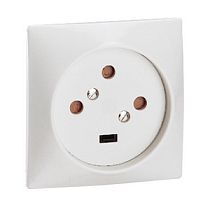 Розетка кабельная 20А 3Р+T слоновая кость Mosaic Legrand