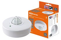 Датчики движения инфракрасные ДДП-01 1100Вт, 5-480с, 2-8м, 5+Лк, 120(сбоку)+360(сверху) гр, IP33,  TDM