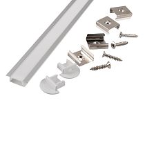 Профиль врезной GAL-GLS-2000-7-22 (2м профиль+2м рассеиватель+2заглушки+4 скобы с шурупами)