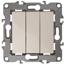 Выключатель ЭРА 12 12-1107-02 10А 250В слоновая кость трёхклавишный