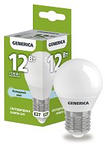 Лампа светодиодная G45 шар 12Вт 230В 6500К E27 GENERICA IEK