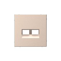 ArtGallery Песочный Накладка двойная для информационных функций типа Keystone Systeme Electric (Schneider Electric)