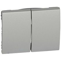 Центральная плата для выключателя двухклавишного алюминий Galea Life Legrand