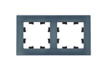 AtlasDesign Nature Натуральное Стекло Грифель Рамка 2-постовая  (Schneider Electric) Systeme Electric (Schneider Electric)