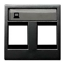 Накладка для 2-х суппортов/разъемов типа 2017 и/или 2018 2мод. Zenit антрацит