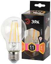 Лампа светодиодная ЭРА F-LED A60-11W-827-E27 филамент груша теплый белый свет