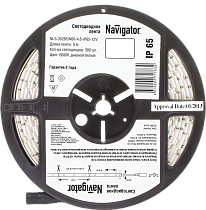 Лента светодиодная Navigator NLS-3528СW60-4.8-IP65-12V R5 4.8Вт/м уп. 5м Лента светодиодная Navigator NLS-3528СW60-4.8-IP65-12V R5 4.8Вт/м уп. 5м