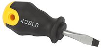 Отвертка ЭРА SL 6х40 мм шлицевая двухкомпонентная рукоятка Отвертка ЭРА SL 6х40 мм шлицевая двухкомпонентная рукоятка